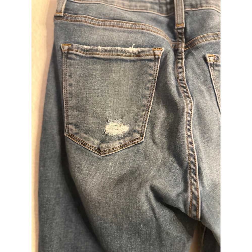 Flying Monkey High Rise Distressed Skinny Jeans Blue Raw Hem Y3043 Size 29 - Picture 6 of 13